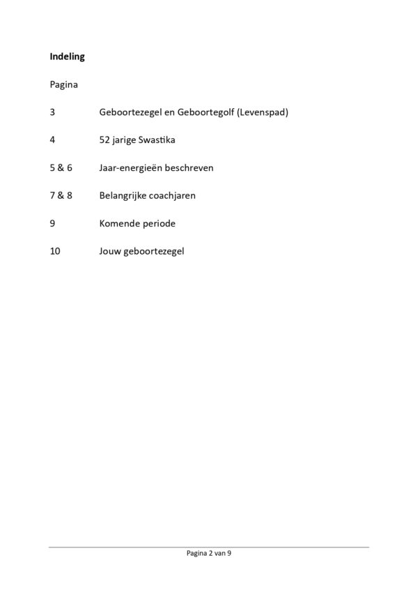 1). 52 Jarig Levenspad (Swastika - Levensboek) met Horoscoop - Afbeelding 6